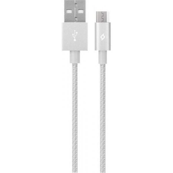 Кабель Ttec USB-мicroUSB AlumiCable 1,2м Silver (2DK11G) - фото 1