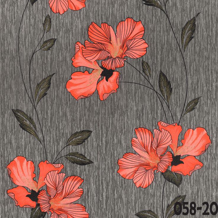 Обои тисненные Эксклюзив Люкс на бумажной основе 0,53х10,05 м Черно-красный (058-20)