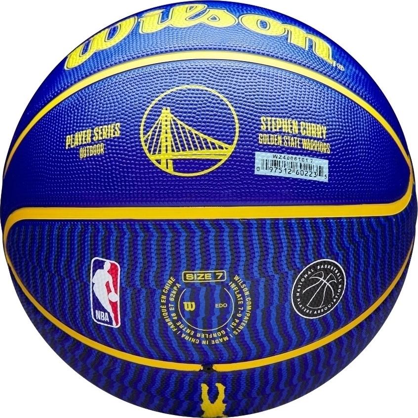 Баскетбольний м'яч Wilson NBA PLAYER ICON OUTDOOR STEPHEN CURRY р. 7 Синьо-жовтий (WZ4006101XB7) - фото 5 Баскетбольний м'яч Wilson NBA PLAYER ICON OUTDOOR STEPHEN CURRY р. 7 Синьо-жовтий (WZ4006101XB7) - фото 5