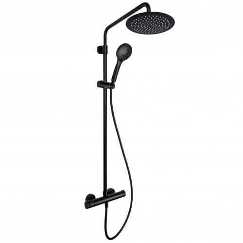 Душевая система Rubineta Olo BK/Thermo 15 BK с термостатом латунь Черный матовый (37521086)