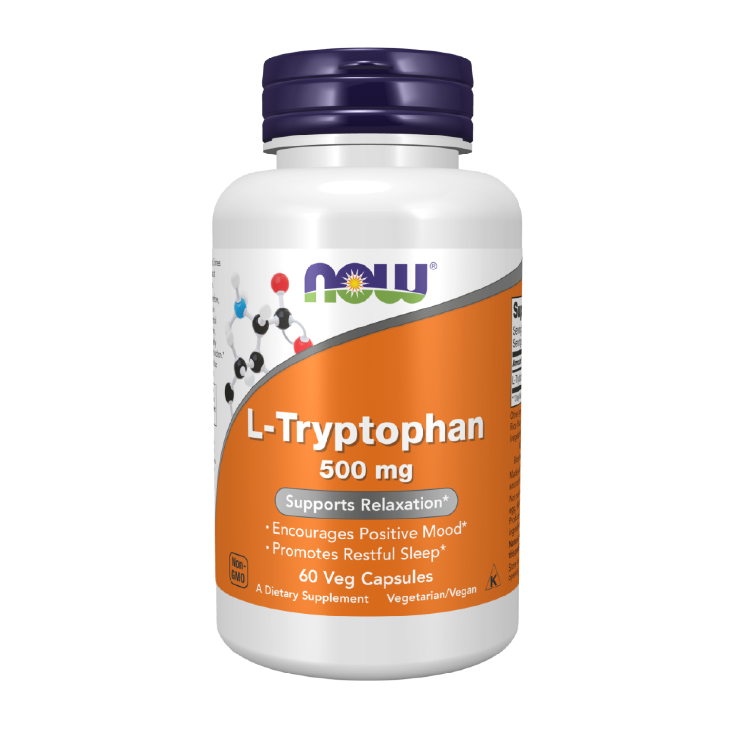 Дієтична добавка Now Foods L-Tryptophan Л-Триптофан 500 мг 120 капс. (CO003442)