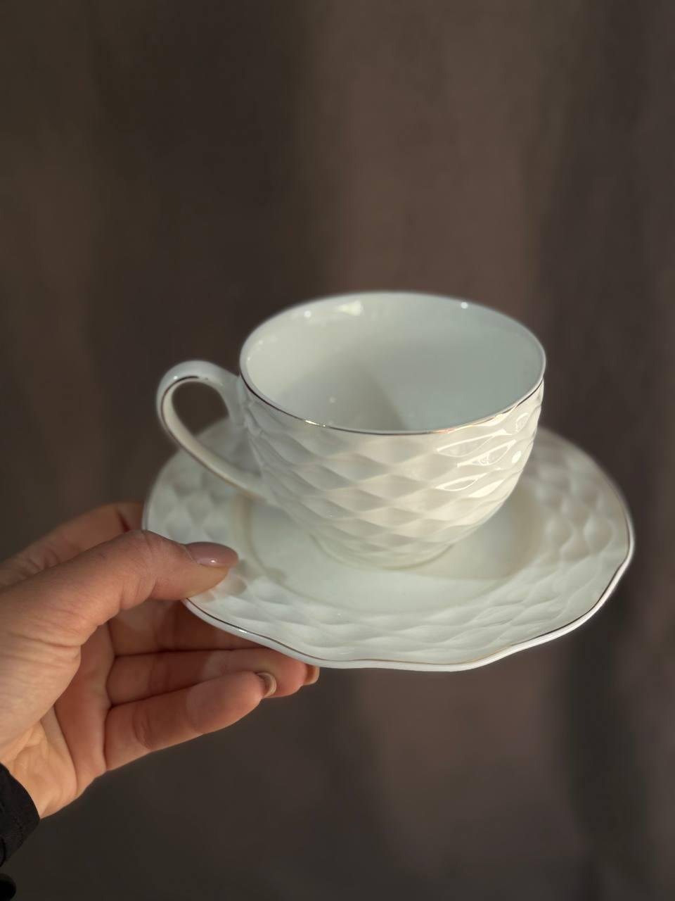 Чайный сервиз Elisey Хрустальная грань керамическая 230 мл 12 предметов Белый (9292-020) - фото 6 Чайный сервиз Elisey Хрустальная грань керамическая 230 мл 12 предметов Белый (9292-020) - фото 6