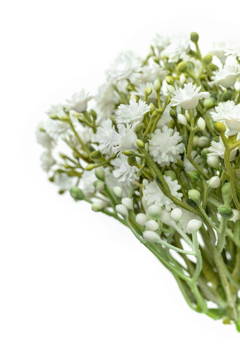 Искусственный гипсофил букет пластик 7 веточек Белый - фото 2