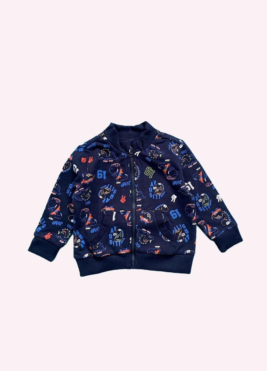 Кофта детская Chicco на молнии 9-12 мес. 74 см Синий (2081861249)