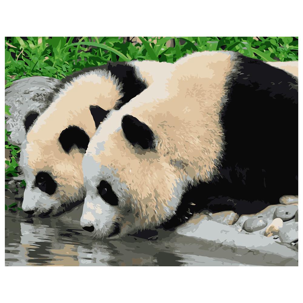 Картина по номерам Strateg Панды 40x50 см (VA-2130)
