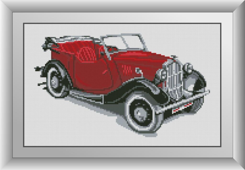 Алмазная мозаика Dream Art Ретро автомобиль (красный) 25х40 см (DA.30026)
