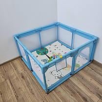 Манеж дитячий розкладний Avko кульки та килимок 180х200 см Blue - фото 3 Манеж дитячий розкладний Avko кульки та килимок 180х200 см Blue - фото 3