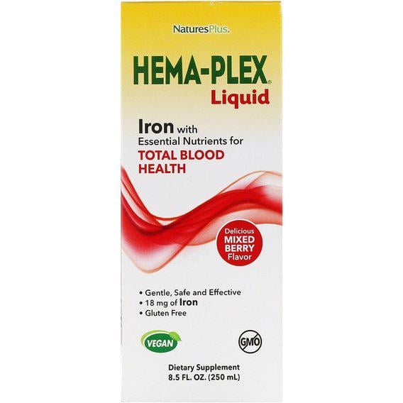 Микроэлемент Железо Natures Plus Hema-Plex Liquid Iron 250 мл NTP37687 (23796923) - фото 1 Микроэлемент Железо Natures Plus Hema-Plex Liquid Iron 250 мл NTP37687 (23796923) - фото 1