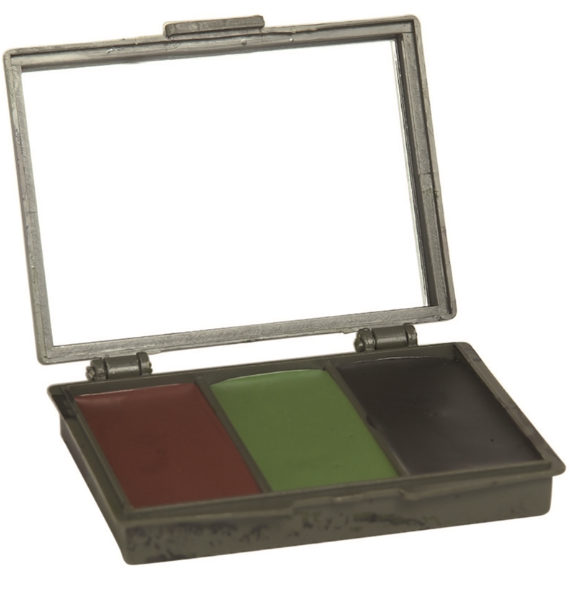 Грим для лица Mil-Tec три цвета Черный/Коричневый/Темно-зеленый (16351000)