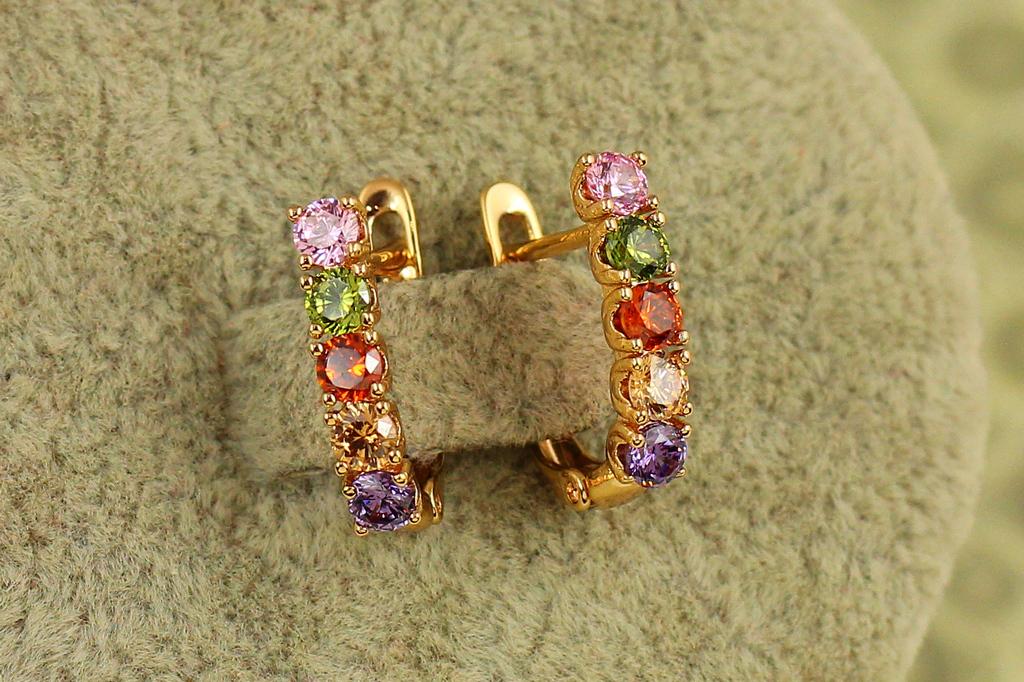 Серьги Xuping Jewelry Летний карнавал 1,5 см Золотистый (33560142)