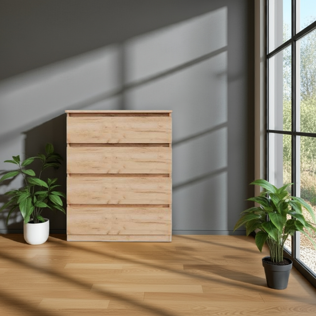 Комод MEBEX на 4 шухляди 80х40х100 см Дуб крафт (VM4B800DС) - фото 5