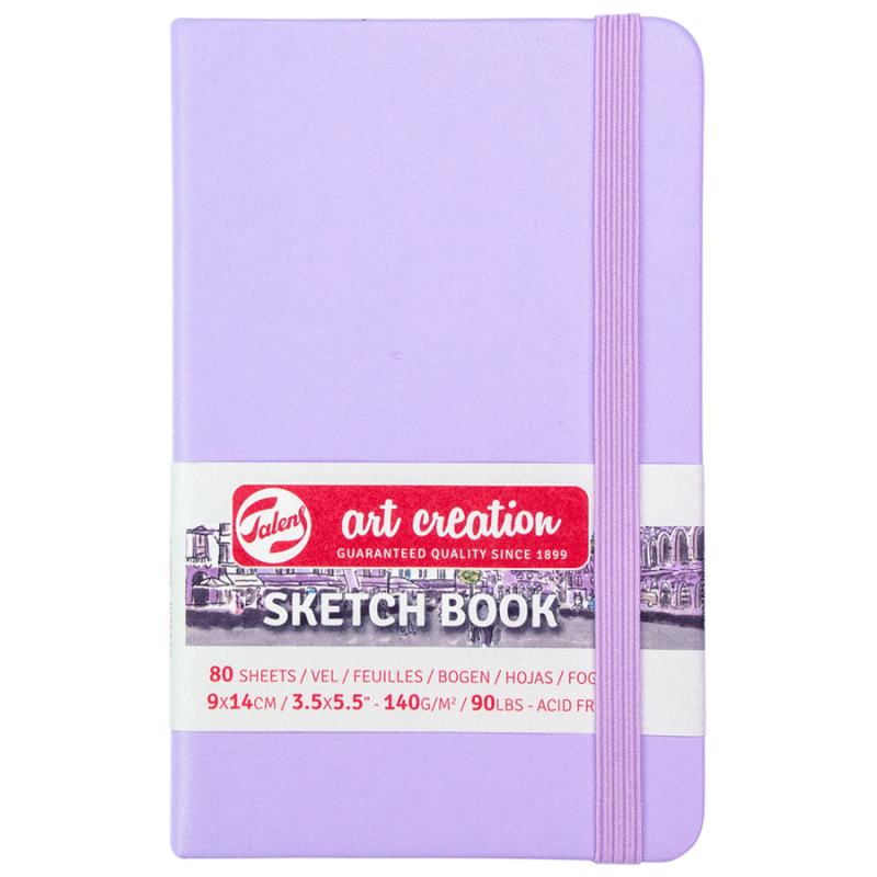 Альбом для графіки Royal Talens Art Creation тверда обкладинка 140 г/кв. м 80 арк. 9x14 см Pastel Violet (9314131M)
