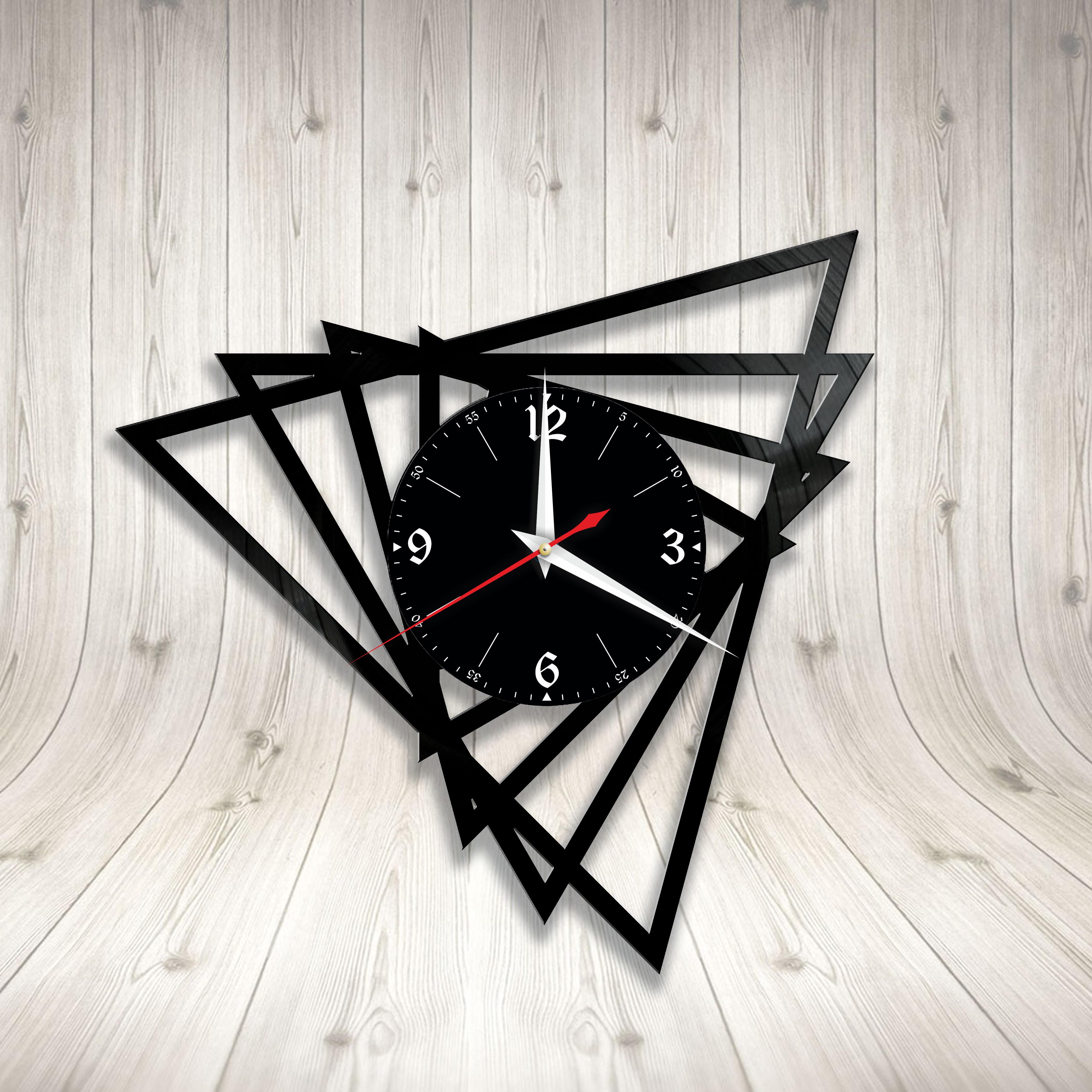 Часы настенные Абстракция 3371 из виниловой пластинки