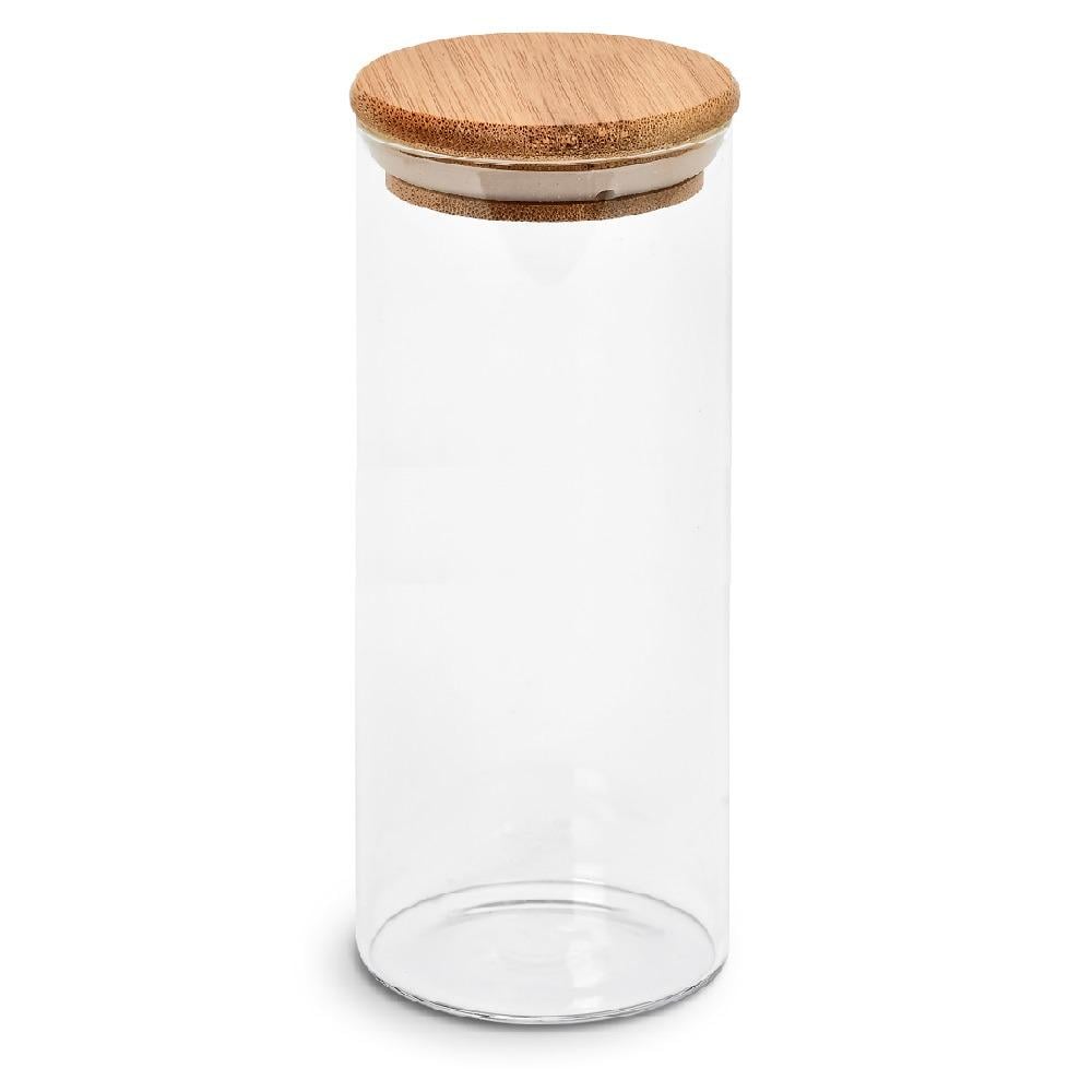 Банка з бамбуковою кришкою 550 мл 6,5х18 см (R10902-18)