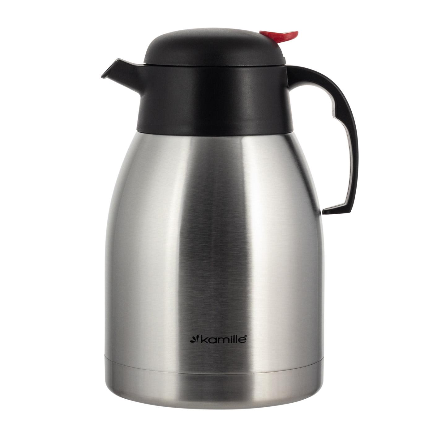 Термос для чая/для кофе Kamille из нержавеющей стали 1500 мл Серый