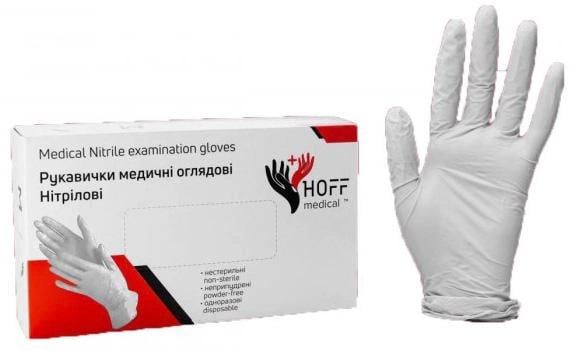 Рукавички латексні HOFF Medical неприпудрені S 100 шт. White