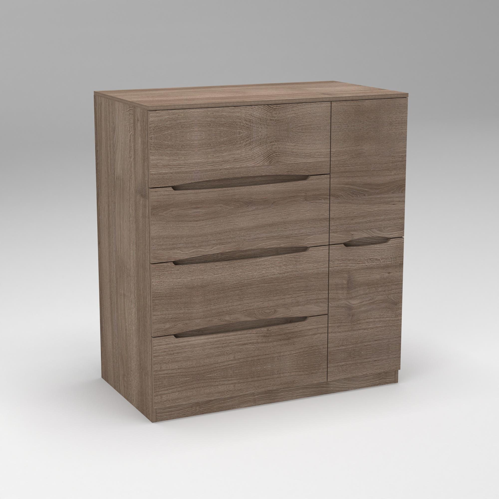 Комод Континент Дельта №2 1090х610х1200 мм Дуб Шамони темный (132413)