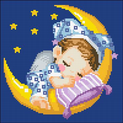 Алмазная мозаика Спокойной ночи 25х25 см (АМШ-285)