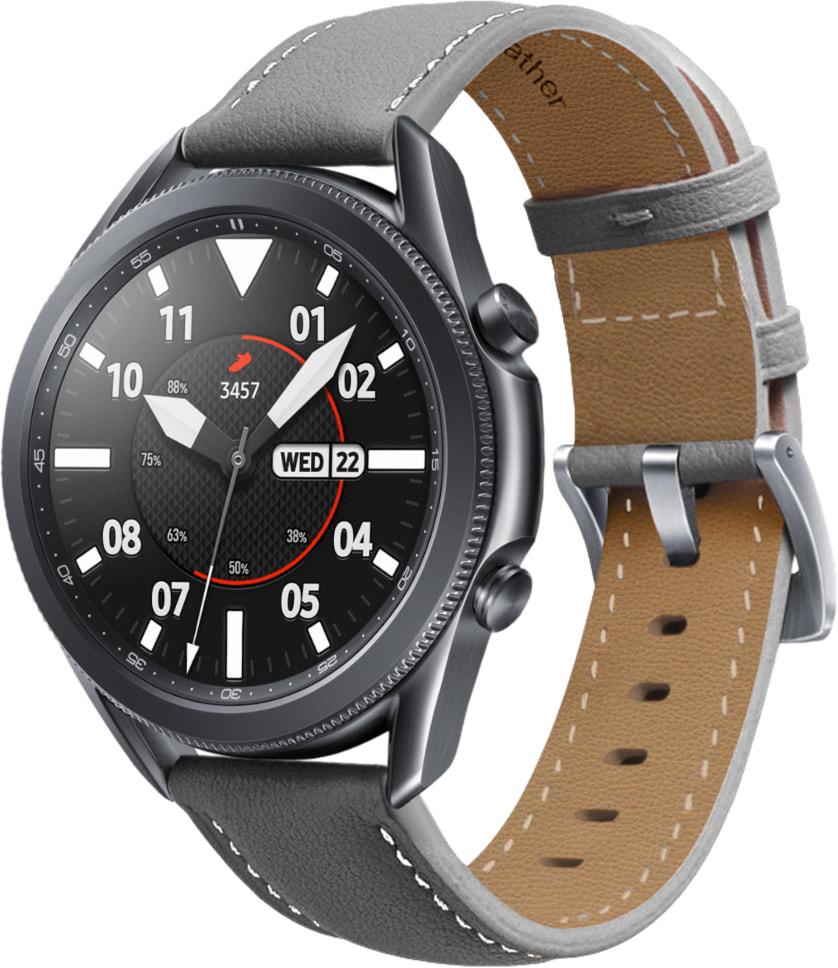 Ремешок кожаный Folsa для Galaxy Watch 3 45 мм Grey (31542-33)