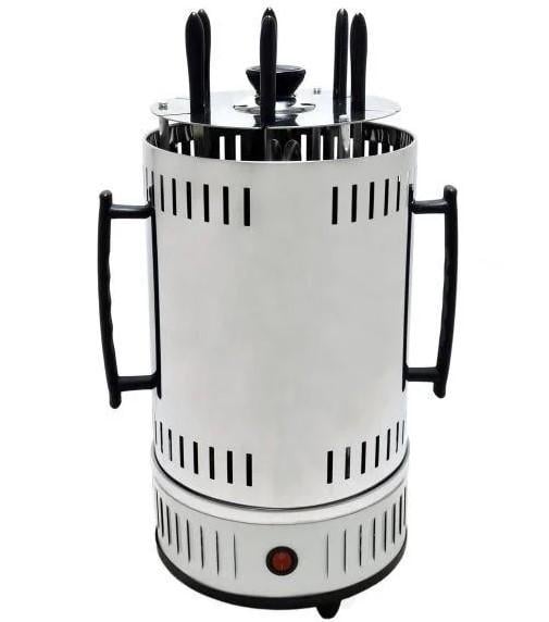 Электрошашлычница вертикальная Domotec BBQ MS-7782 нержавеющая сталь Белый (011973)