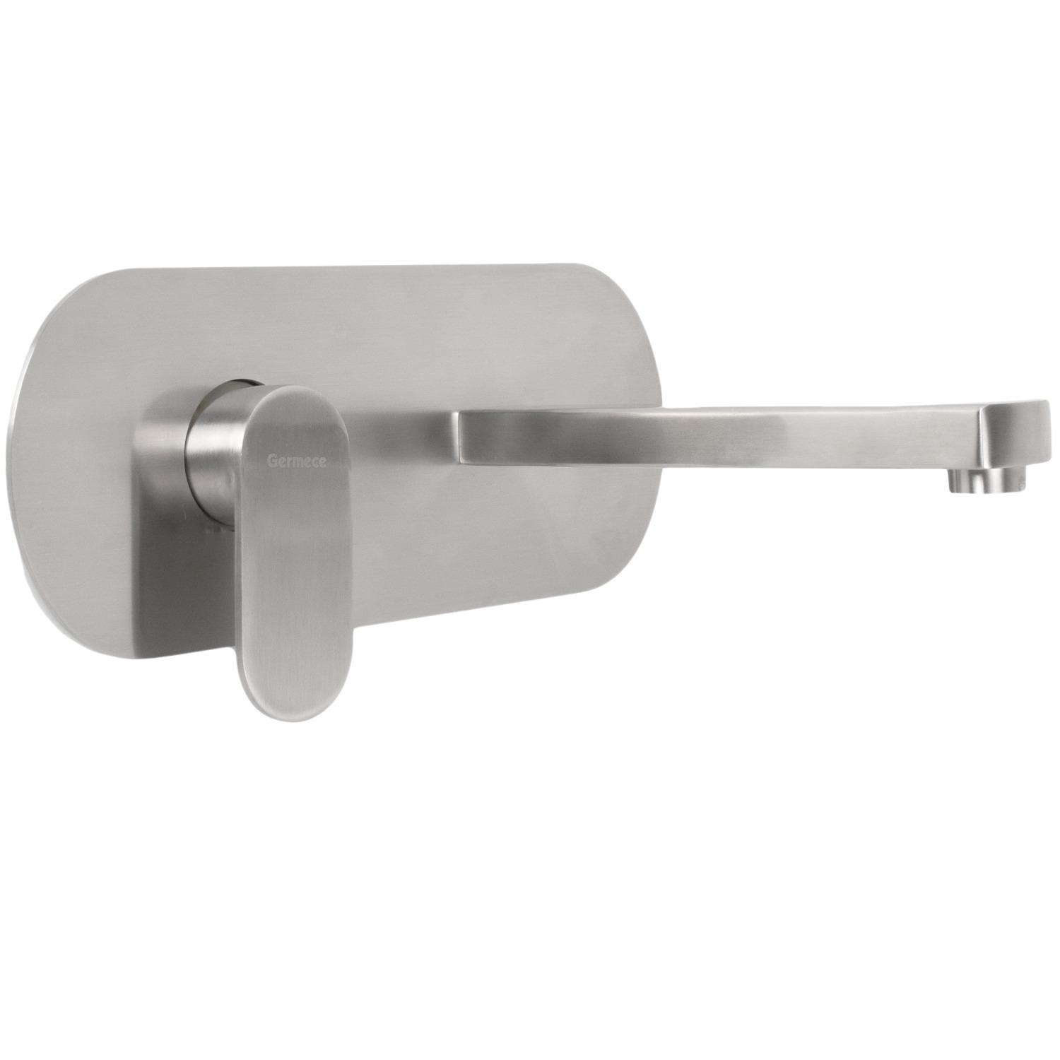 Смеситель для умывальника Platinum Germece 4033 PLS-A24439 настенный однорычажный Сатин (151403) Смеситель для умывальника Platinum Germece 4033 PLS-A24439 настенный однорычажный Сатин (151403)