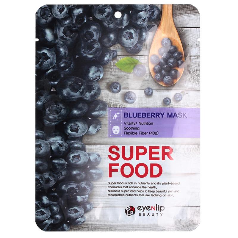 Тканевая маска для лица Eyenlip Super Food Blueberry Mask с экстрактом черники 23 мл (8809555251439)