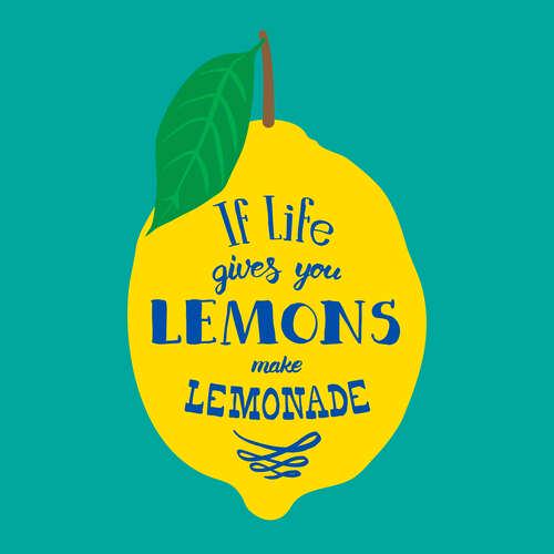 Модульная картина ArtPoster Мотивація на яскравому зображенні лимона &quot;if life gives you lemons make lemonade&quot; 100x100 см Модуль №26 (003134) - фото 2