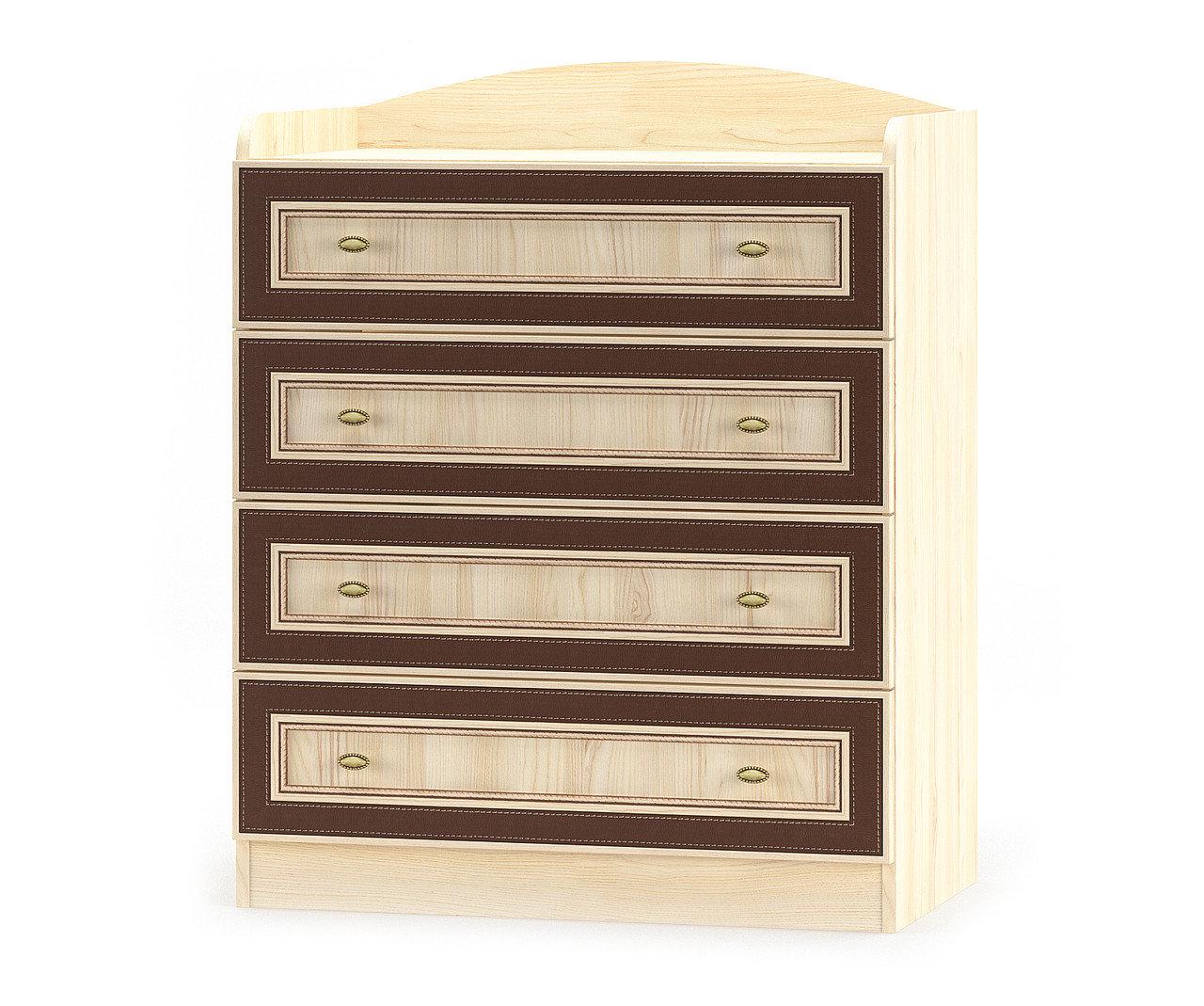 Комод Мебель-Сервис Дисней 4Ш из ДСП и МДФ Дуб светлый