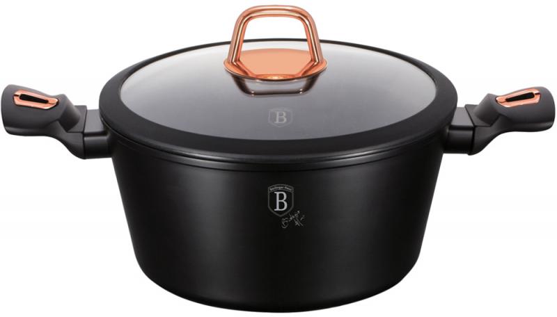 Кастрюля Berlinger Haus Black Rose 6,1 л с мраморным покрытием (BH-1931N)