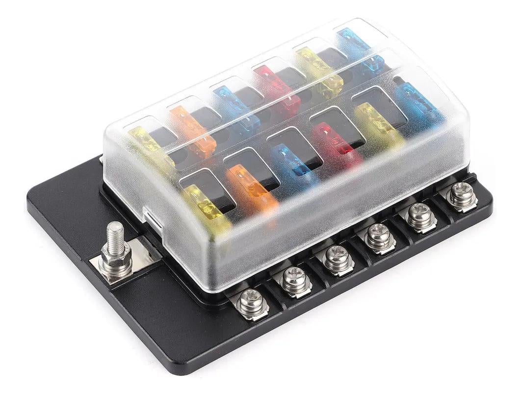 Блок предохранителей универсальный на 12 шт.