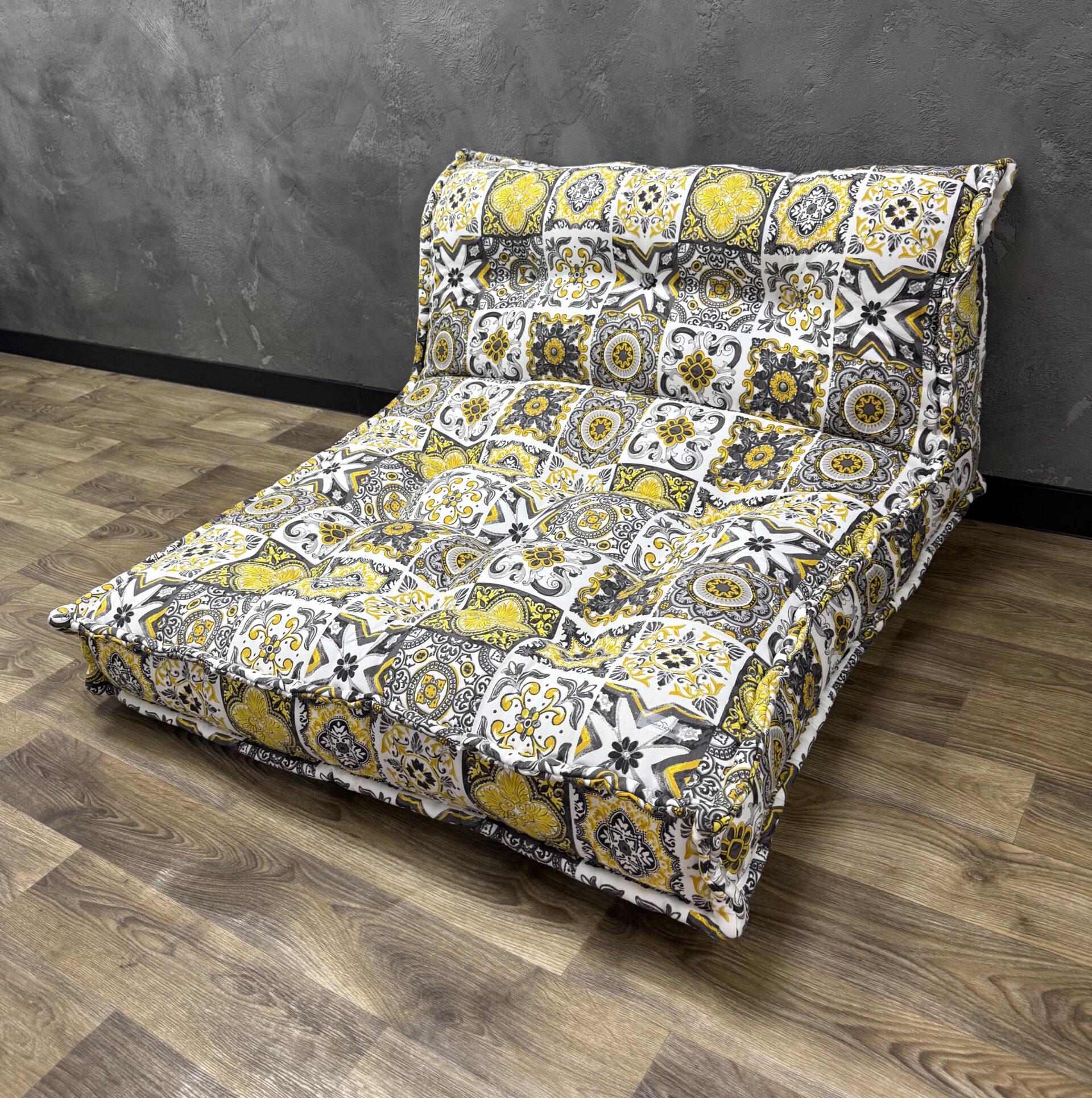Французский бескаркасный матрас-кресло Comfort Home Abstraction панама 100х100х50 см