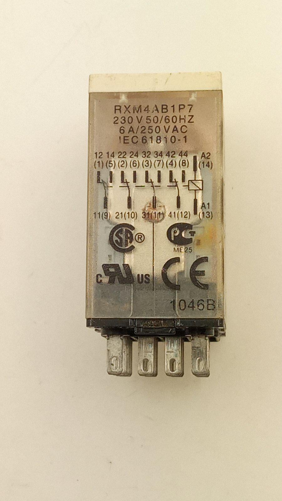 Реле GE Power RXM4AB1P7 AC220V-6A-250VAC-4C 27x21x40
