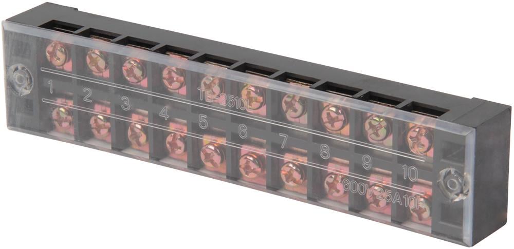 Колодка клемна в корпусі E.NEXT e.tc.protect.25.10 10P 25A 600V (p056009)