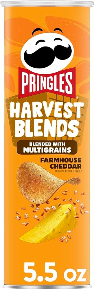 Чипси зернові Pringles Harvest Blends Farmhouse Cheddar Potato Chips 158 г (2107472012) Чипси зернові Pringles Harvest Blends Farmhouse Cheddar Potato Chips 158 г (2107472012)
