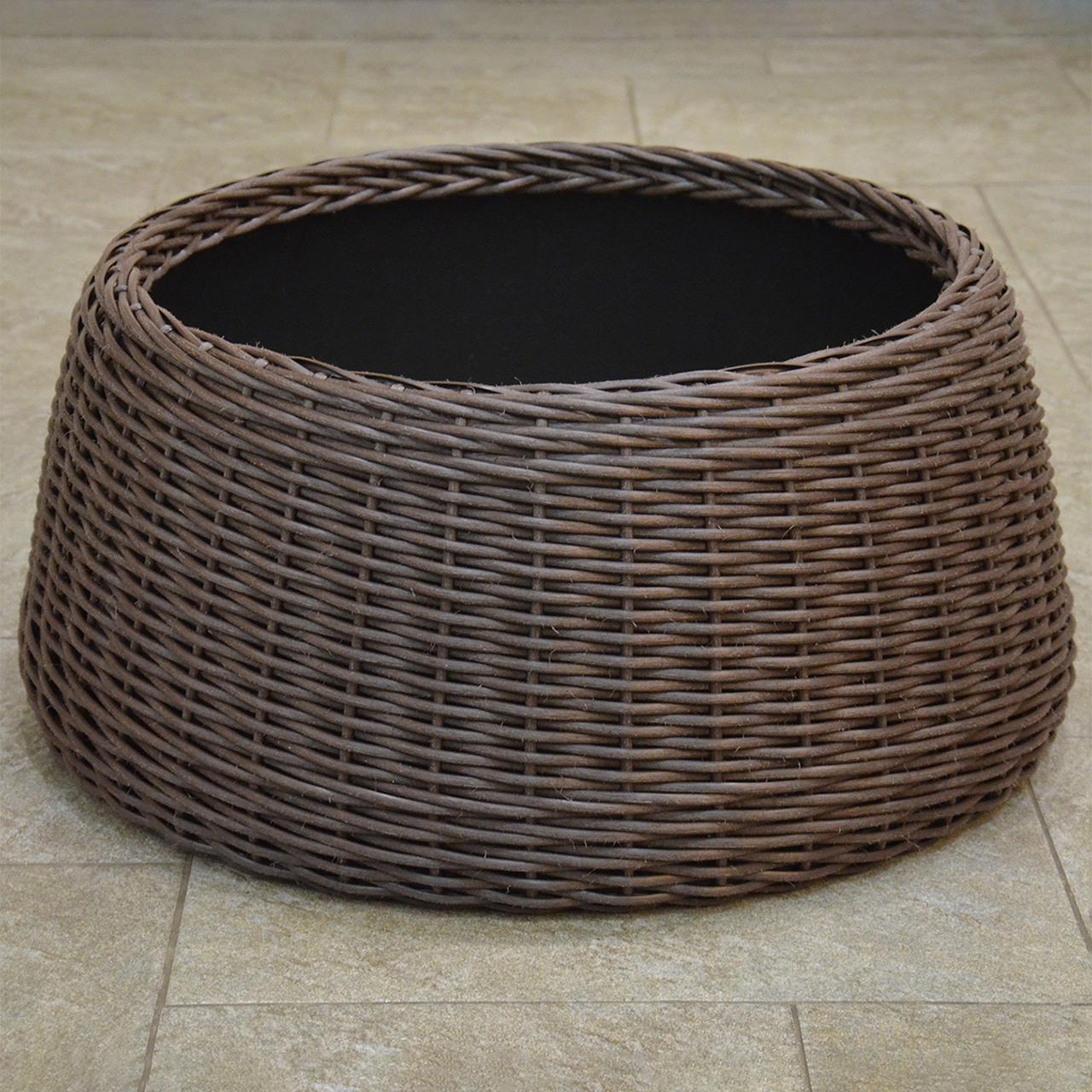 Подставка-юбка под елку плетеная из искусственного ротанга/ручной работы XL Чесаный венге (23297120) - фото 6 Подставка-юбка под елку плетеная из искусственного ротанга/ручной работы XL Чесаный венге (23297120) - фото 6