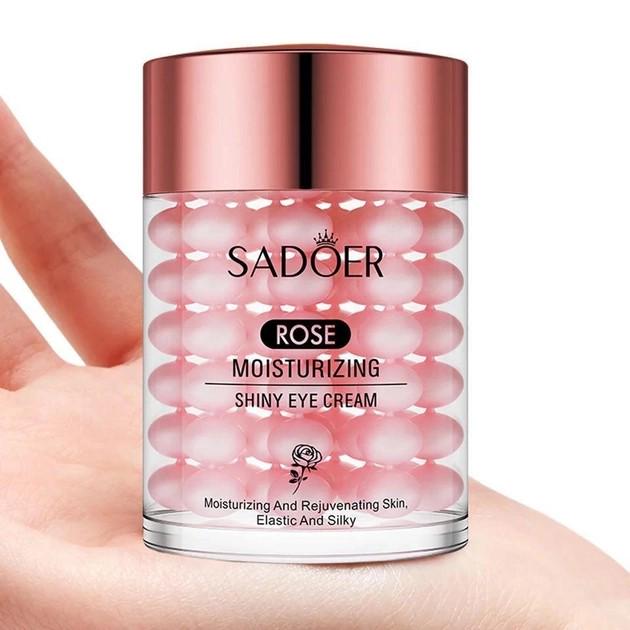 Крем увлажняющий Sadoer Rose Moisturizing Shiny Eye Cream для кожи возле глаз с экстрактом розы 60 г - фото 5