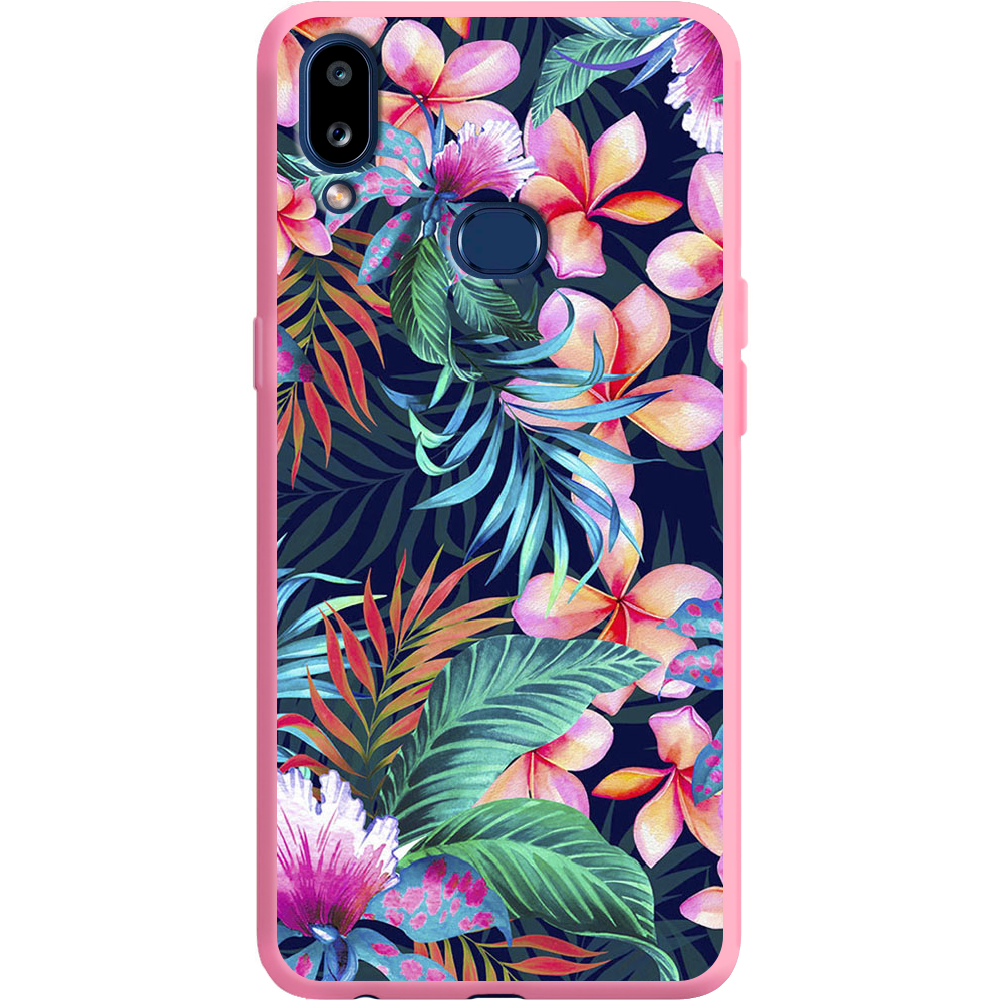 Чехол Boxface Samsung A107 Galaxy A10s flowers in the tropics Розовый силикон (37944-up1971-42164)