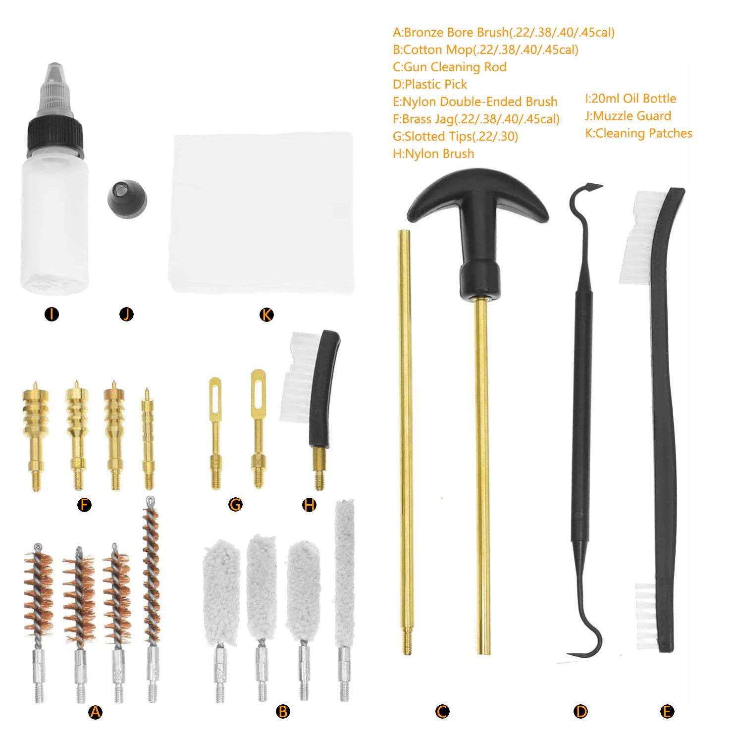 Набір для чищення зброї AR15/АК-74/M16/M416/M4/Glock 17/19/27/1911 в кейсі - фото 2 Набір для чищення зброї AR15/АК-74/M16/M416/M4/Glock 17/19/27/1911 в кейсі - фото 2