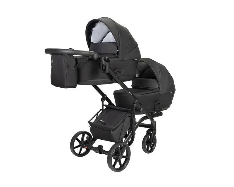 Коляска детская функциональная Angelini Velio Duo 2в1 Черный