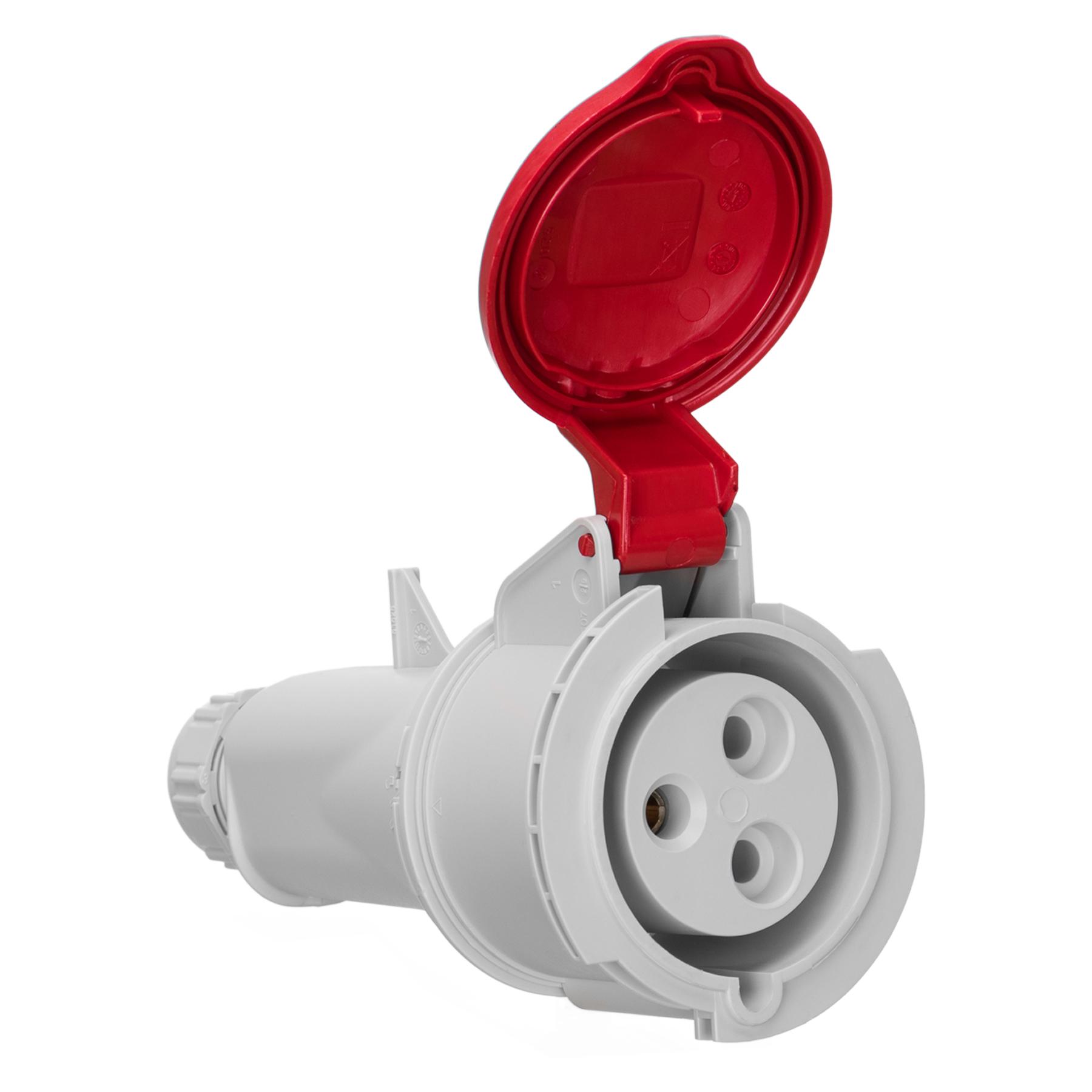 Розетка кабельная 2P+E IP44 IDE 32A 415 В Красный (3204)