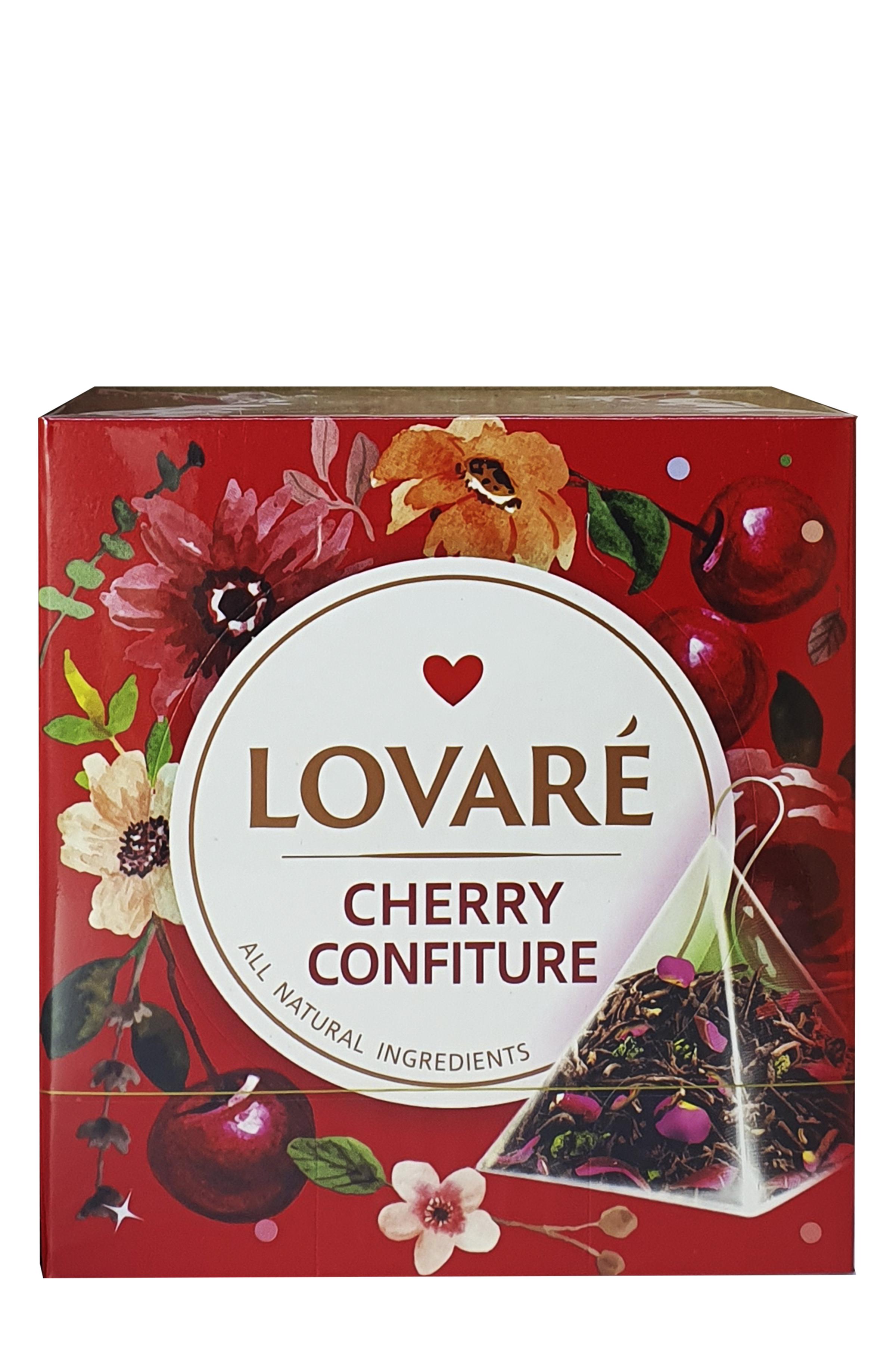 Чай черный Lovare Вишневый Конфитюр с зеленым с ароматом вишни и шелковицы 15 пакетиков 2 г (54207) - фото 2