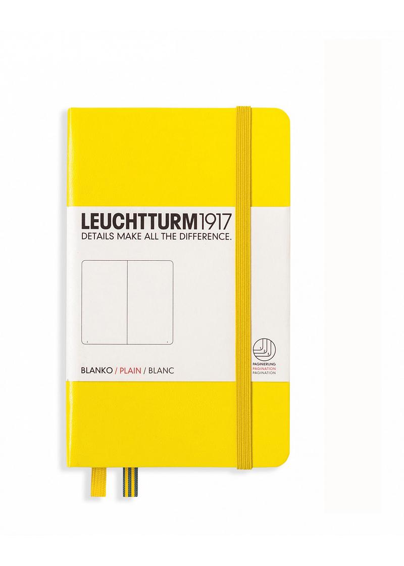 Блокнот Leuchtturm1917 карманный чистые листы Лимонный (344797) - фото 1