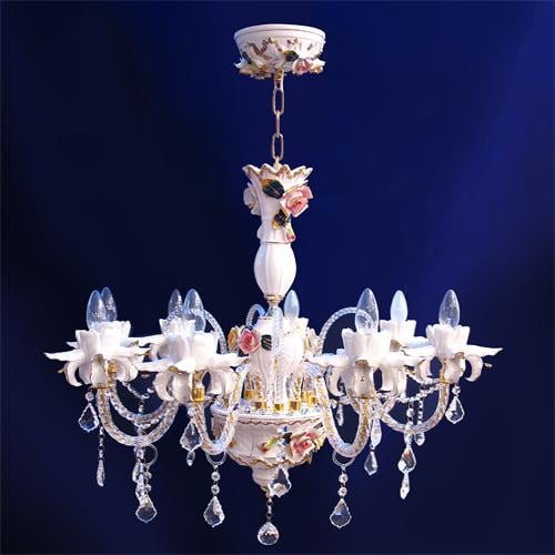 Люстра свеча подвесная Brille BKL-350S/8 E14 флористика