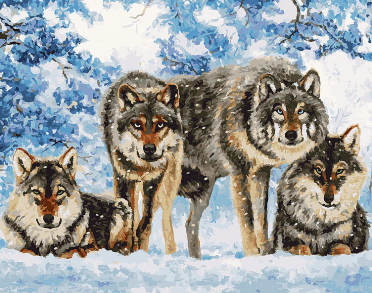Картина по номерам Стая волков 50x40 см (РНК-335)