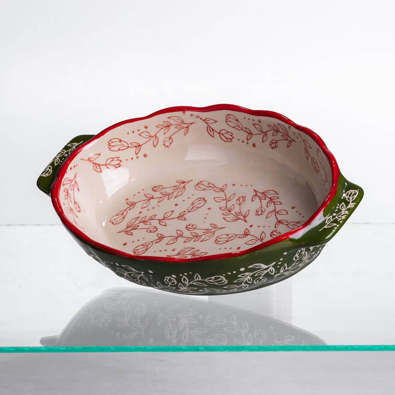 Форма для запікання Vintage овальна з ручками 25х15х5 см Зелений (HM05-01) - фото 3