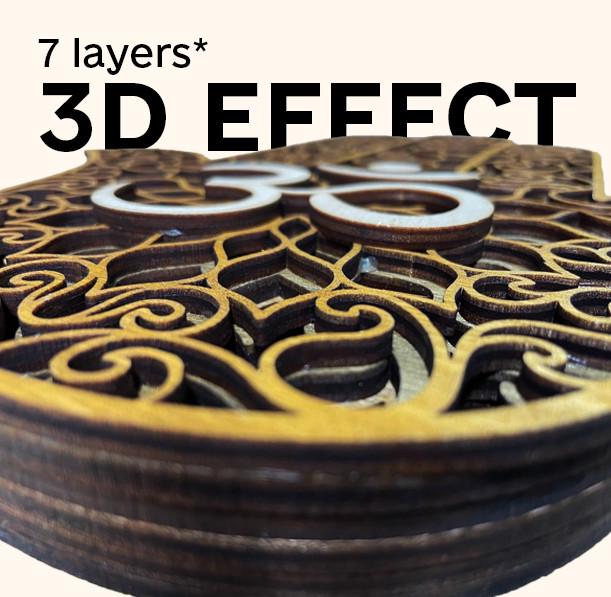 Декор настенный 3D Max Woody Хамса Hamsa из дерева 33x29 см - фото 2