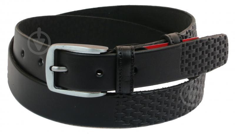 Кожаный ремень Skipper 110-130 x 3.5 см Черный (1018-35)