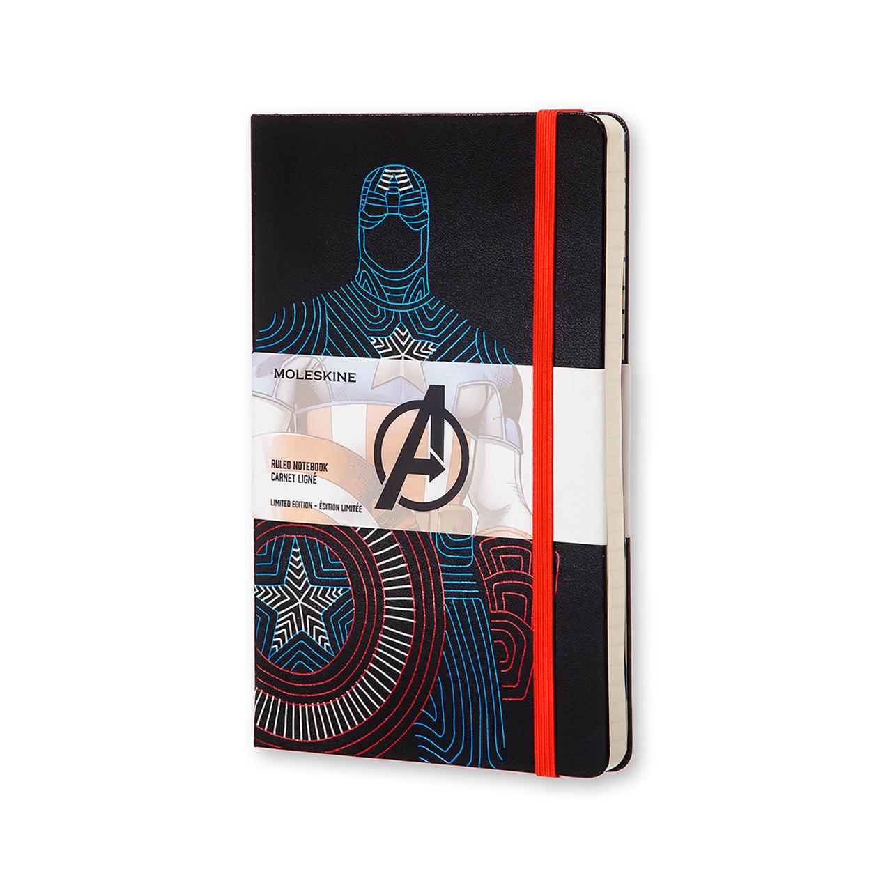 Блокнот Moleskine Limited Avengers средний 240 страниц в линейку Капитан Америка 13х21 см