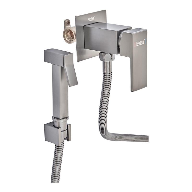 Змішувач для біде Haiba Kubus 002 Inner Graphite (HB4003)