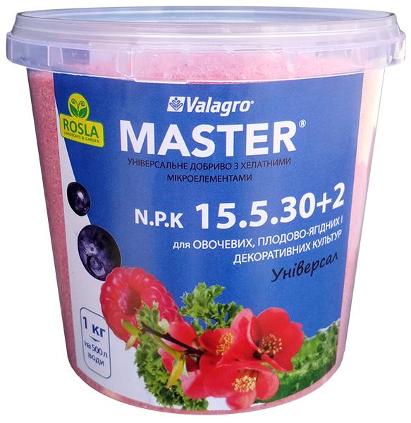 Удобрение комплексное минеральное TM Rosla Master NPK 15.5.30 2Mg 1 кг